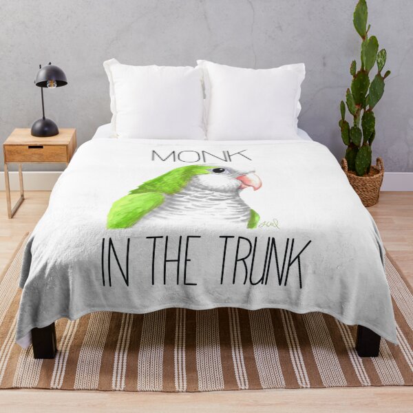 Item preview, Monk in the Trunk (Monk Parakeet) designed and sold by LauraWolfArtist.