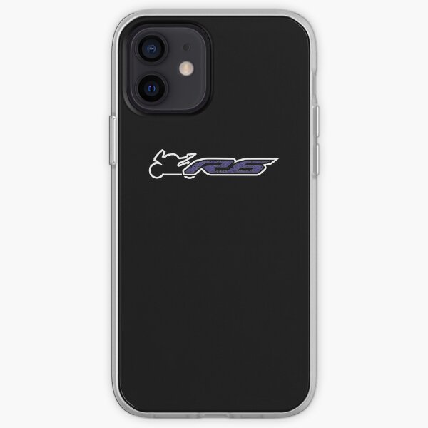 Logo bleu R6 avec icônes Coque souple iPhone