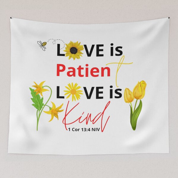 Item preview, 1 Corinthians 13 4 - Love Is Patient, Love Is Kind designed and sold by Nancyanna.