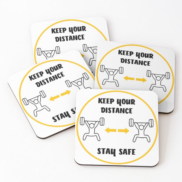 Item preview, Covid Gym Warning | Keep Your Distance, Stay Safe (arrows) designed and sold by robinverheul.