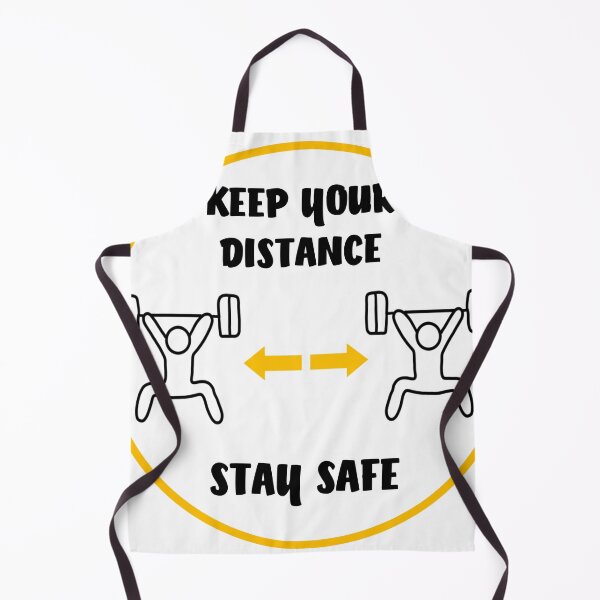 Item preview, Covid Gym Warning | Keep Your Distance, Stay Safe (arrows) designed and sold by robinverheul.