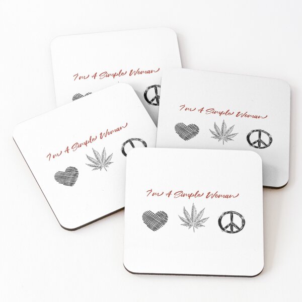 Item preview, I'm A Simple Woman Peace Love Cannabis Weed Smoking T-shirt Gift designed and sold by minstore.