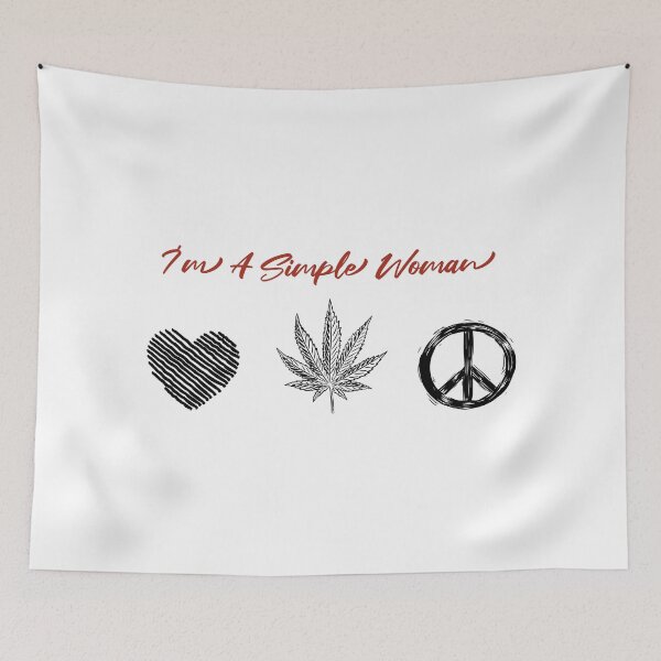 Item preview, I'm A Simple Woman Peace Love Cannabis Weed Smoking T-shirt Gift designed and sold by minstore.
