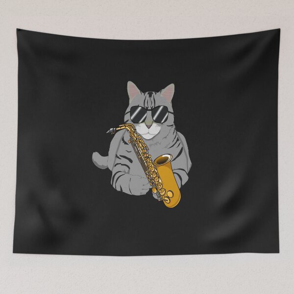 Item preview, Cool Jazz Cat Wearing Sunglasses - Amazing Uplifting Feline T-Shirt designed and sold by SithJedi.