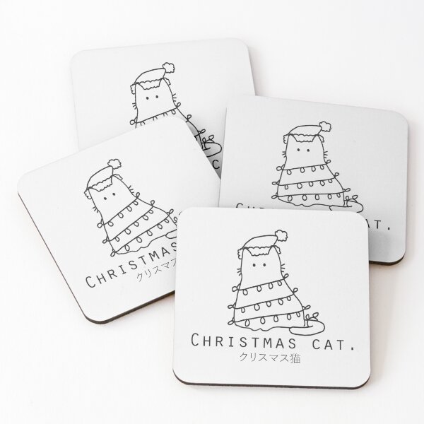 Item preview, Christmas Cat  "Kurisumasu Neko" Japanese Minimalist/Simple Design designed and sold by Neroaida.