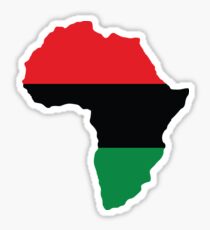 Red, Black & Green Africa Flag Sticker