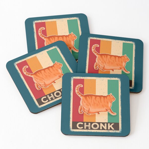 Chonk Cat Coasters (Set of 4)