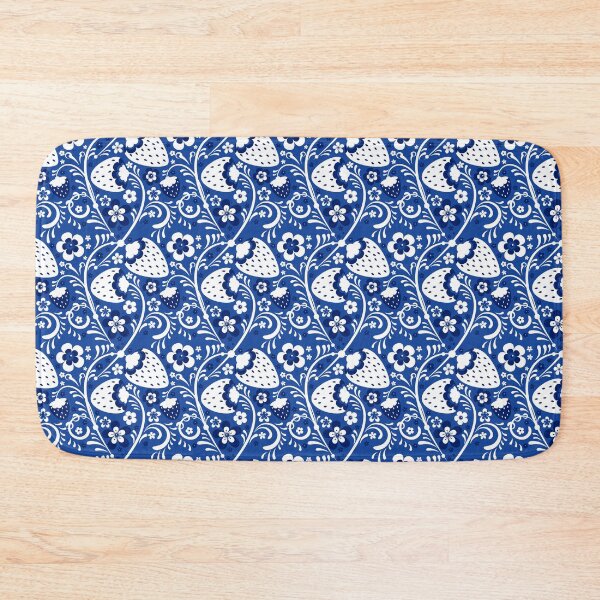 Item preview, Strawberry Pattern in Blue designed and sold by HLHStudio.