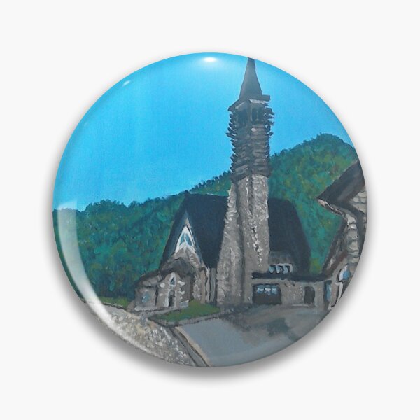 Item preview, MOUNTAIN CHURCH LANDSCAPE PAINTING designed and sold by IvanaKada.