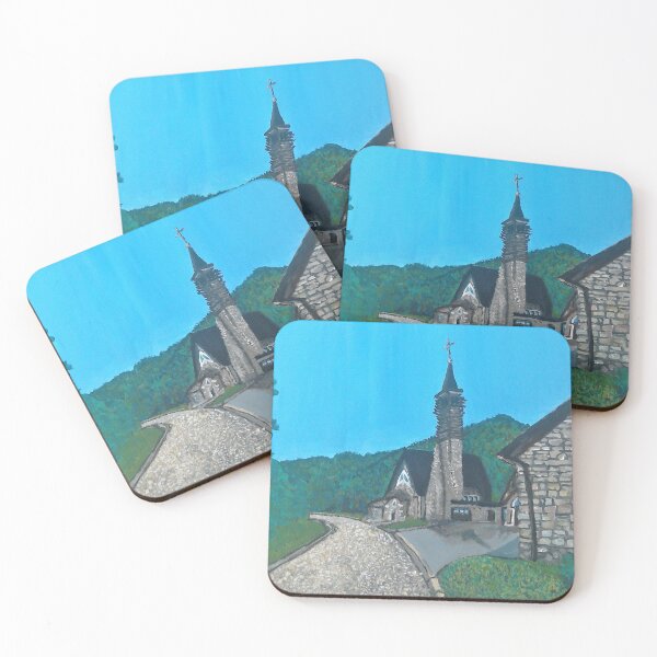 Item preview, MOUNTAIN CHURCH LANDSCAPE PAINTING designed and sold by IvanaKada.