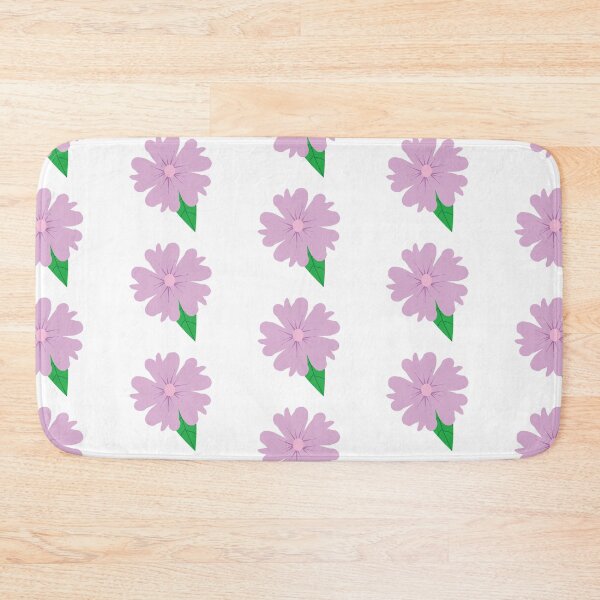 Item preview, Purpel flower bath mat designed and sold by kikinafashion.