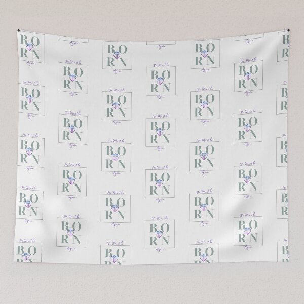 Item preview,  Ye Must Be Born Again Christian Quote designed and sold by Beluved.