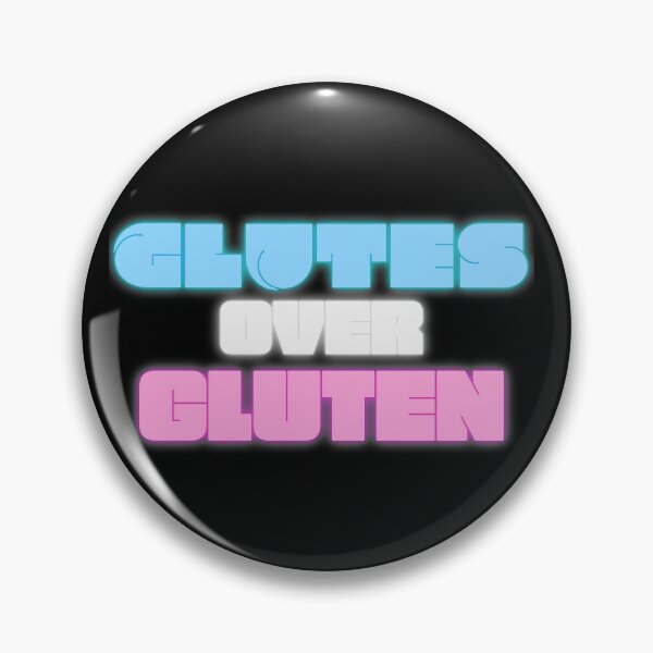 Item preview, Glutes Over Gluten - Blue/White-Grey/Pink designed and sold by miTeless seDign.