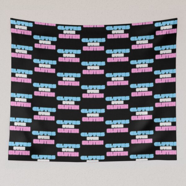 Item preview, Glutes Over Gluten - Blue/White-Grey/Pink designed and sold by miTeless seDign.