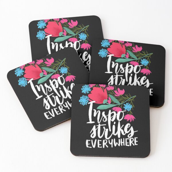 Item preview, Inspiration strikes everywhere (in white) designed and sold by printmesomecolo.