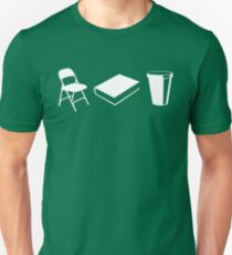 Folding chairs, books and coffee Unisex T-Shirt