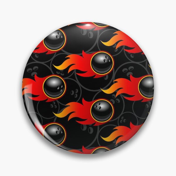 Item preview, Bowling Ball Balls Ten Pin 10 Pin Flaming Fire Falling Hot Rod Flames Dark Blue designed and sold by Draculaura2009.