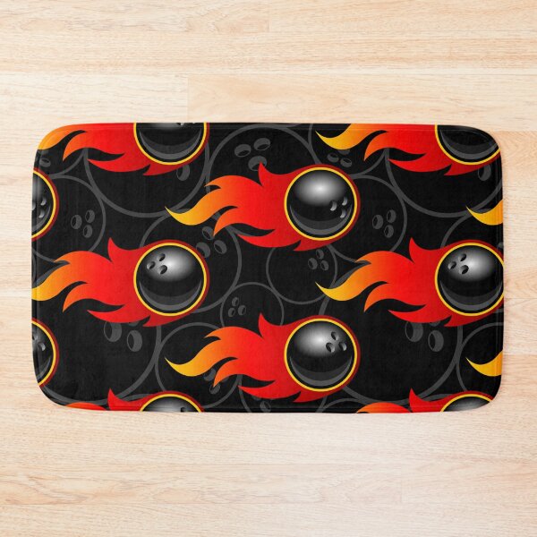 Item preview, Bowling Ball Balls Ten Pin 10 Pin Flaming Fire Falling Hot Rod Flames Dark Blue designed and sold by Draculaura2009.