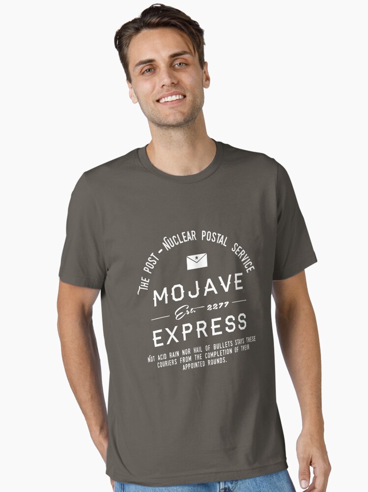Imagen 1 de 7, Camiseta esencial con la obra Mojave Express: el servicio postal postal nuclear., diseñada y vendida por EdwardHobson.