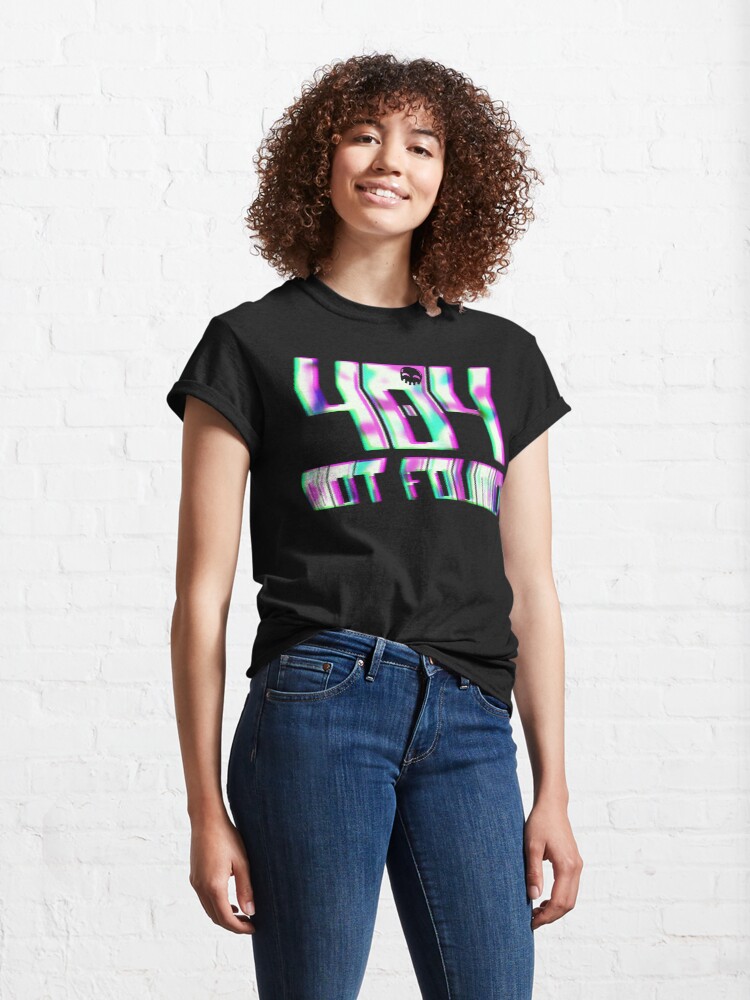 Alternate view of Glitch - 404 Not Found Classic T-Shirt