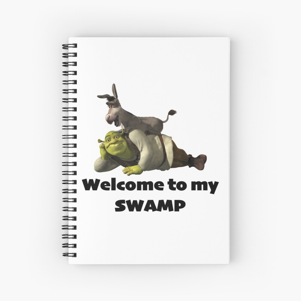 What are you doing in my Shrek Crocs Spiral Notebook for Sale by