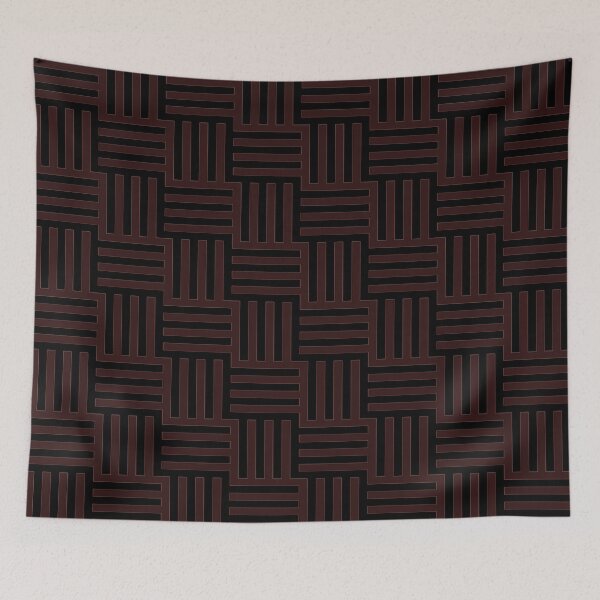 Item preview, Large Basketweave Pattern in Black and Brown designed and sold by AlteredAtelier.