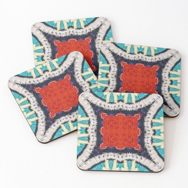 Item preview, Awesome Geomatric pattern - red and light-blue big tile designed and sold by Geometrina.