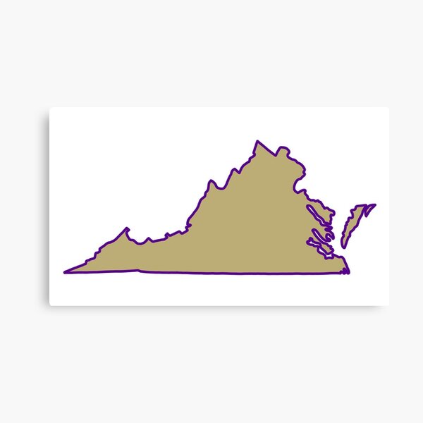 Virginia outline JMU Canvas Print