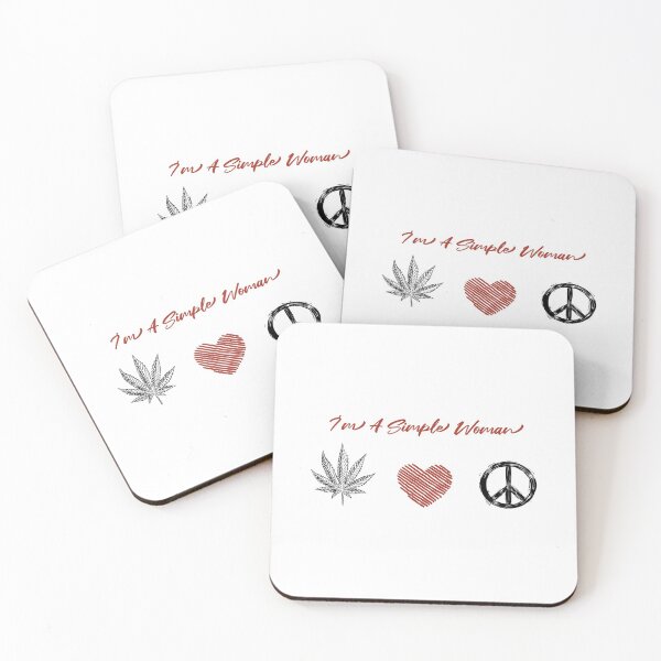 Item preview, I'm A Simple Woman Peace Love Cannabis Weed Smoking T-shirt Gift designed and sold by minstore.