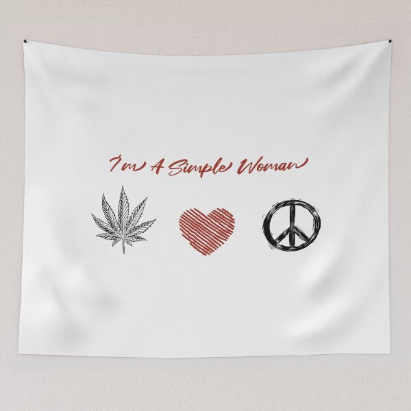 Item preview, I'm A Simple Woman Peace Love Cannabis Weed Smoking T-shirt Gift designed and sold by minstore.