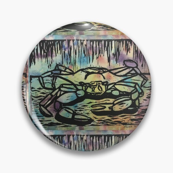 Item preview, Crab print on watercolor designed and sold by Alicia Gauger.