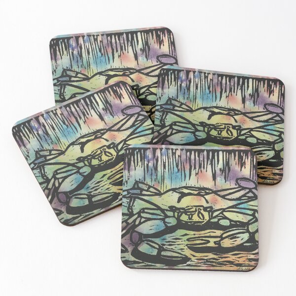 Item preview, Crab print on watercolor designed and sold by Alicia Gauger.