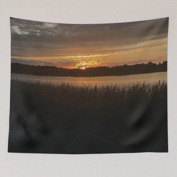 Item preview, Sunset over the Lake In the West Sky At Dusk It's Going Down designed and sold by DiscGolfTees.
