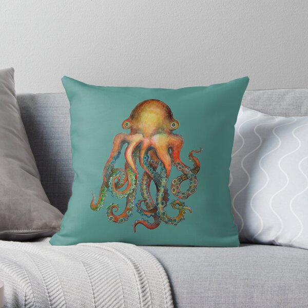 Octopus or Squid? It's a Cephalopod! Throw Pillow