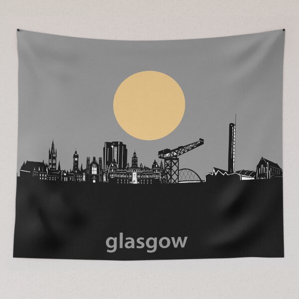 Item preview, glasgow skyline minimal designed and sold by BekimART2.