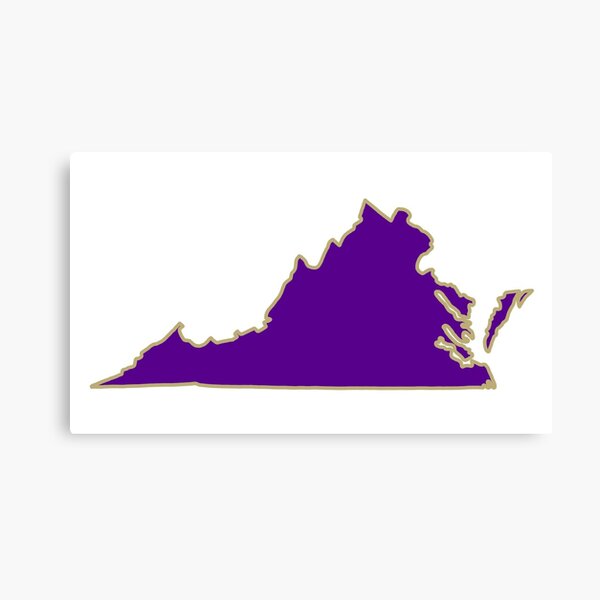 Virginia outline JMU Canvas Print