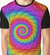 Psychedelic Rainbow Spiral Graphic T-Shirt