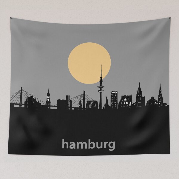 Item preview, hamburg skyline minimal designed and sold by BekimART2.