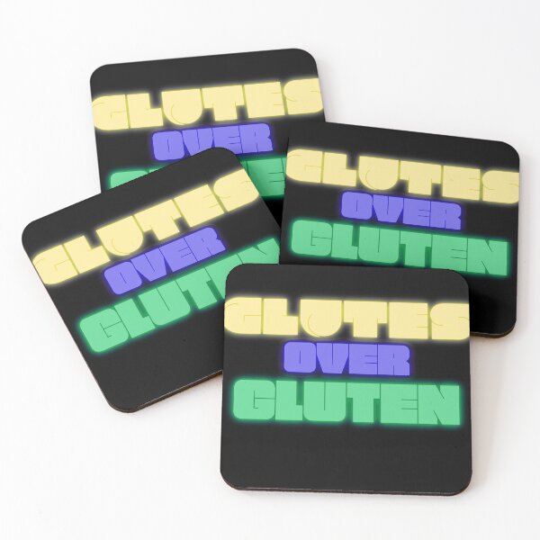 Item preview, Glutes Over Gluten - Yellow/Blue/Green designed and sold by miTeless seDign.