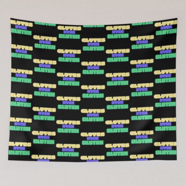 Item preview, Glutes Over Gluten - Yellow/Blue/Green designed and sold by miTeless seDign.