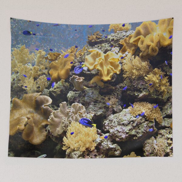Item preview, Ocean Calling - Blue Tangs in Coral Reef designed and sold by CheraeLynn.
