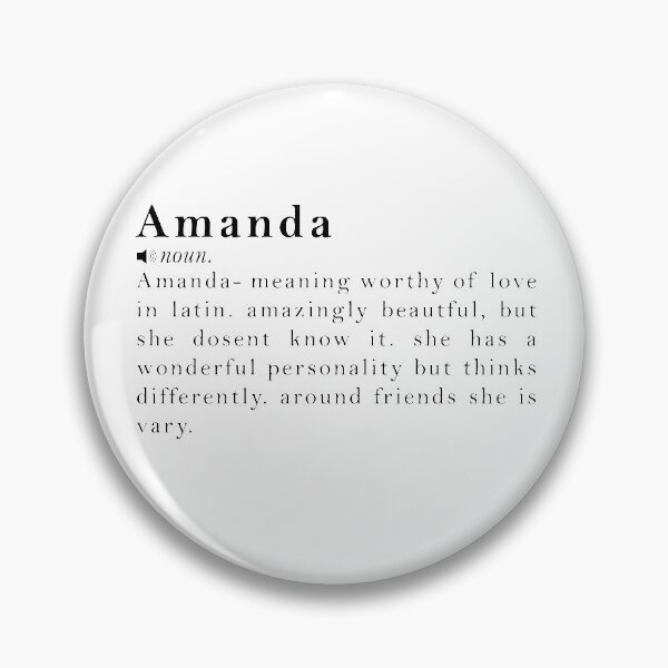Item preview, Amanda Name Definition Meaning designed and sold by peachyline.