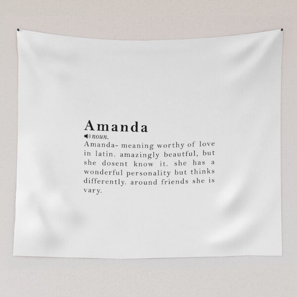 Item preview, Amanda Name Definition Meaning designed and sold by peachyline.
