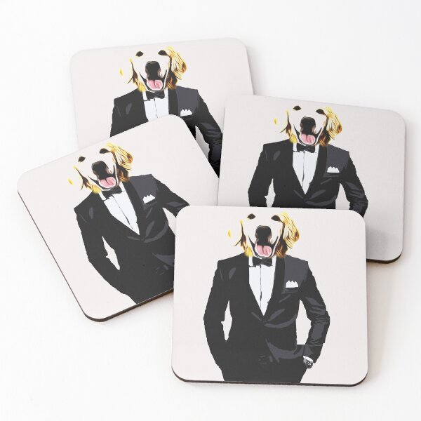 Item preview, Golden retriever cartoon with suits  designed and sold by test26.