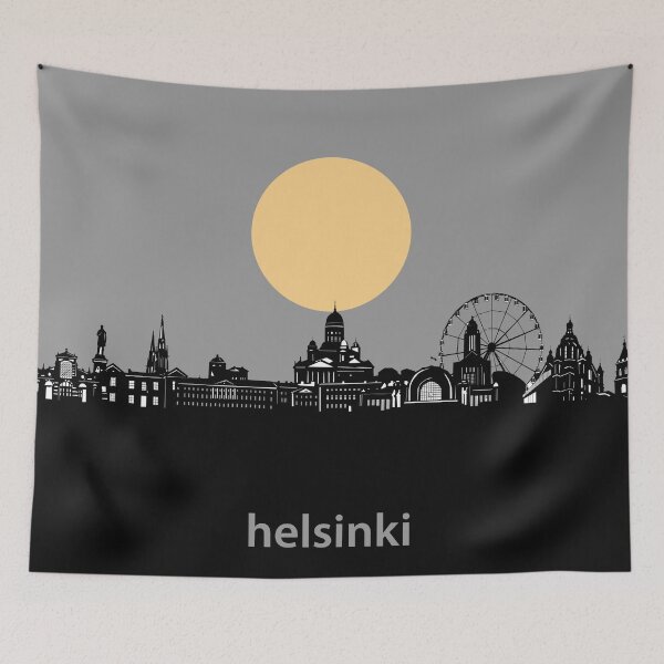 Item preview, helsinki skyline minimal designed and sold by BekimART2.