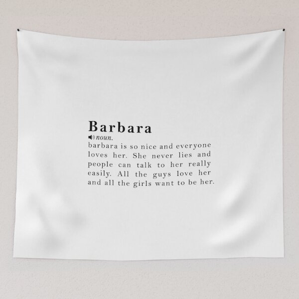 Item preview, Barbara Name Definition Meaning designed and sold by peachyline.