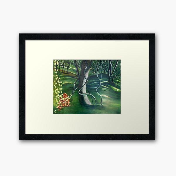 Rebob Playing Hide and Seek Framed Art Print