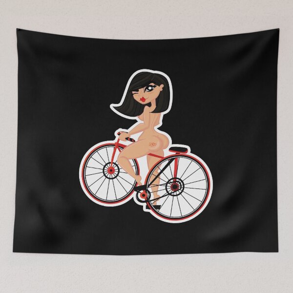 Item preview, Red bike pin-up! designed and sold by MLKLOVE.