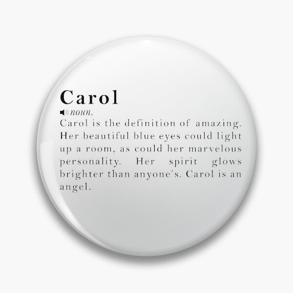 Item preview, Carol Name Definition Meaning designed and sold by peachyline.