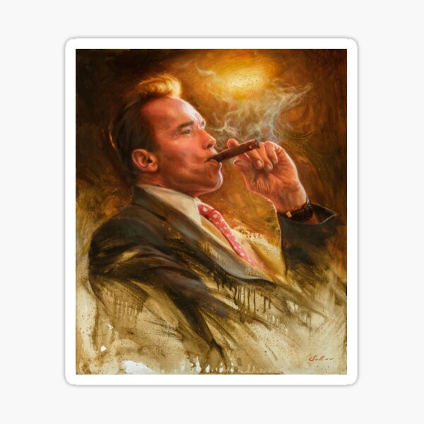Item preview, Arnold Schwarzenegger Smoking a Cigar designed and sold by pavelsokov.